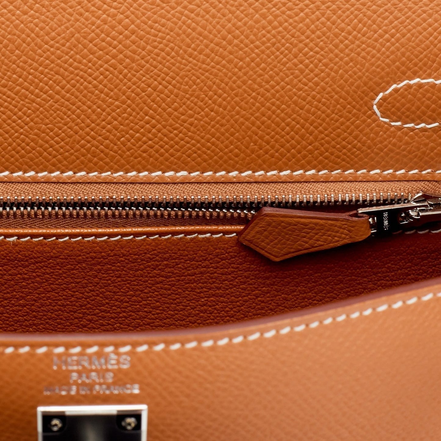Hermes Kelly 25 Sellier Gold Epsom Palladium Hardware