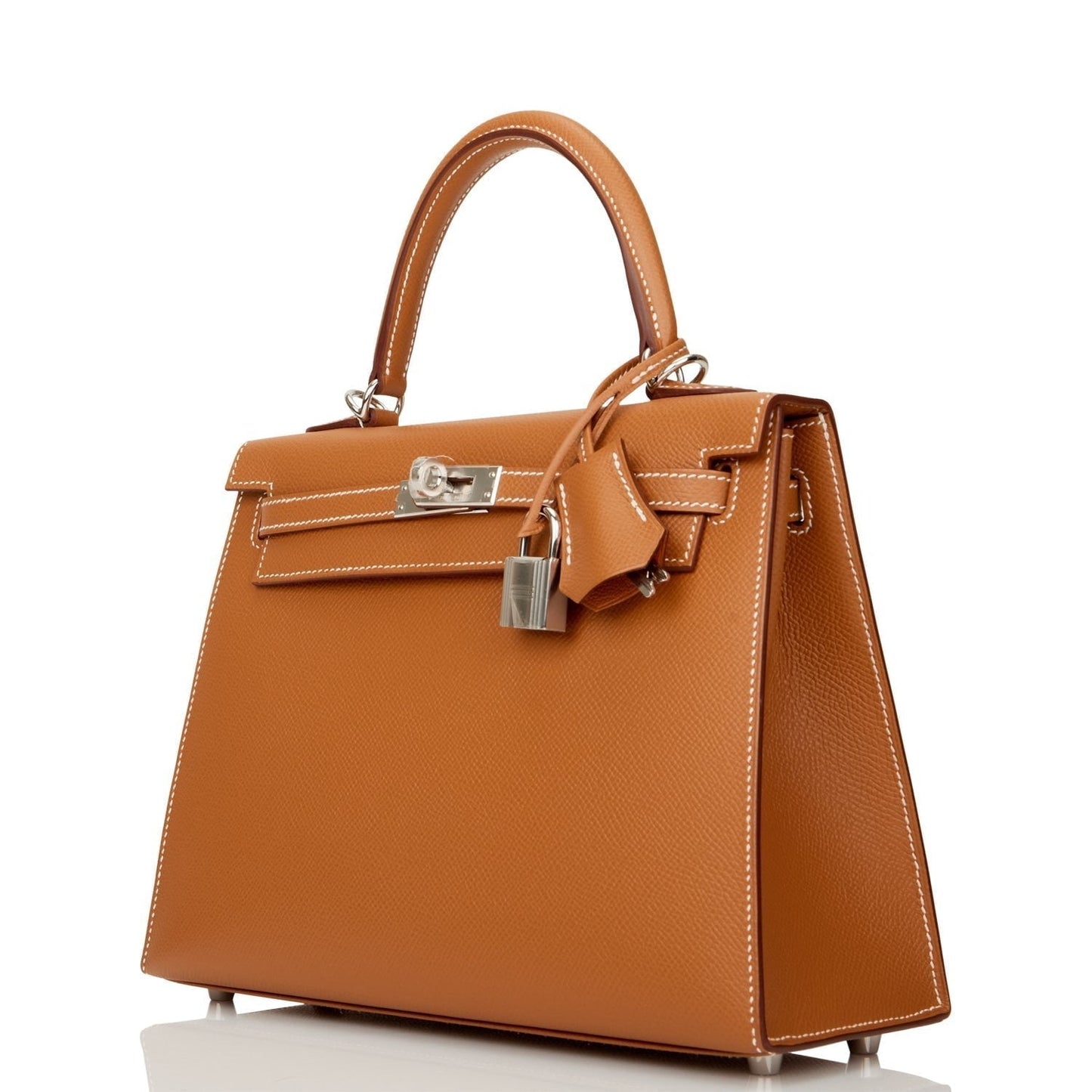 Hermes Kelly 25 Sellier Gold Epsom Palladium Hardware