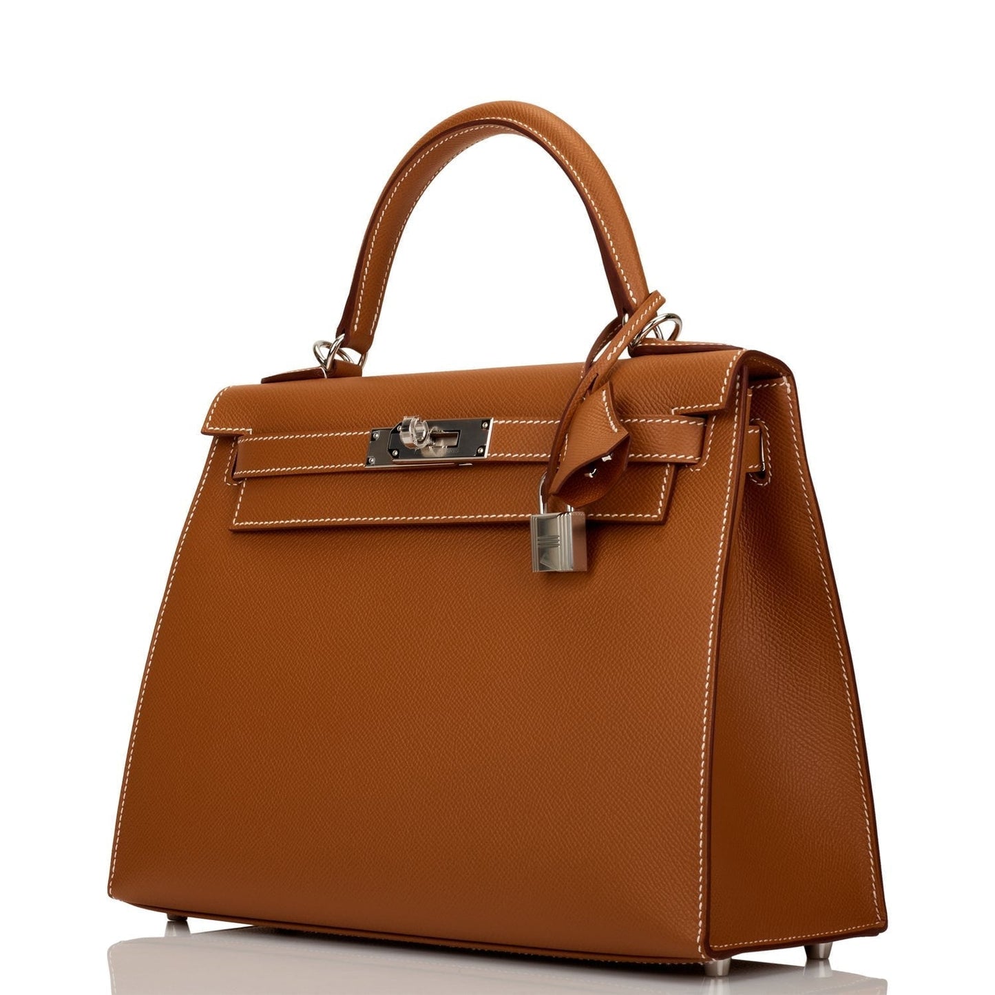 Hermes Kelly 28 Sellier Gold Epsom Palladium Hardware
