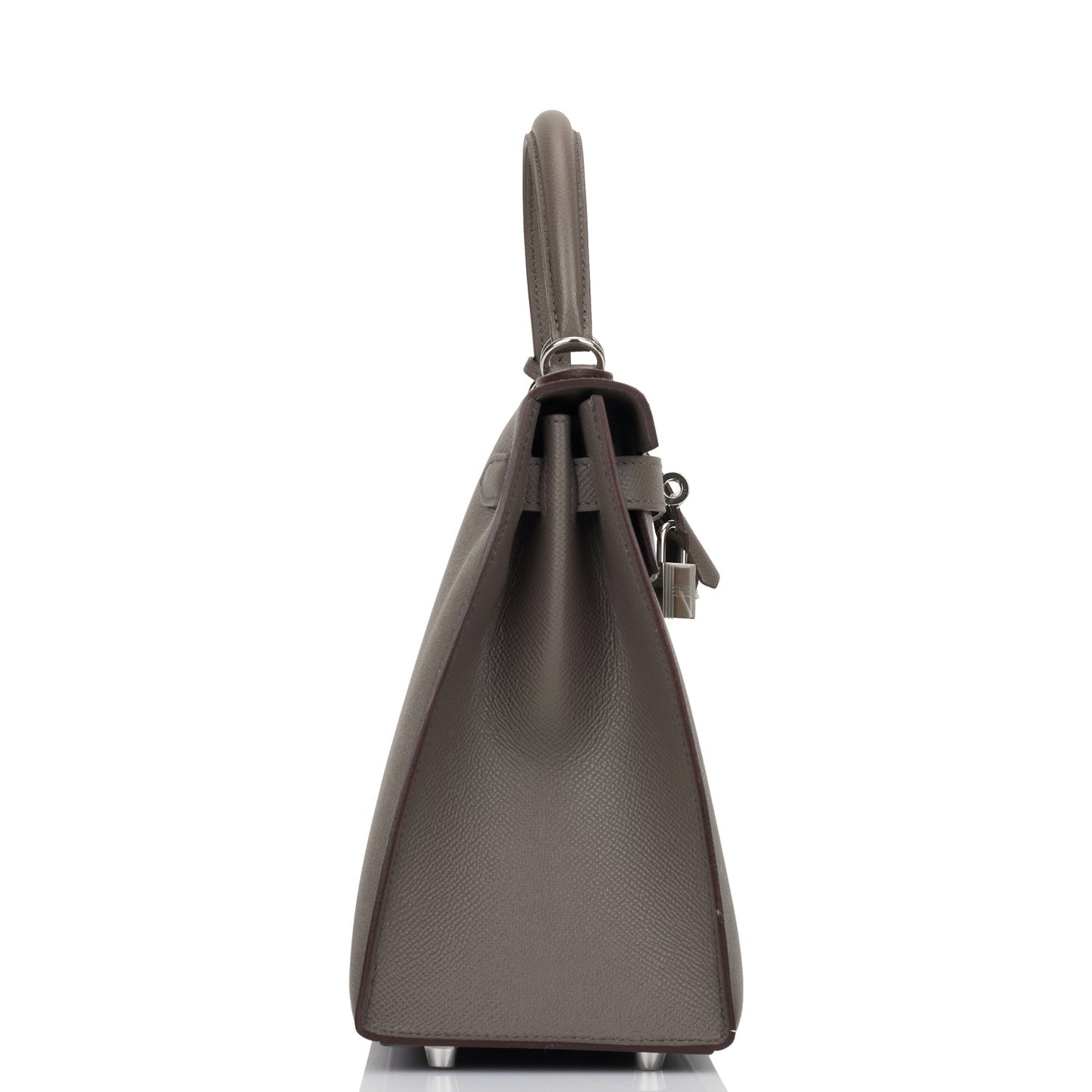 Hermes Kelly 28 Sellier Etain Epsom Palladium Hardware