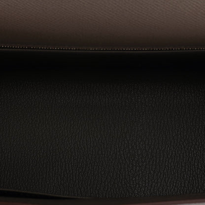 Hermes Kelly 28 Sellier Etain Epsom Palladium Hardware