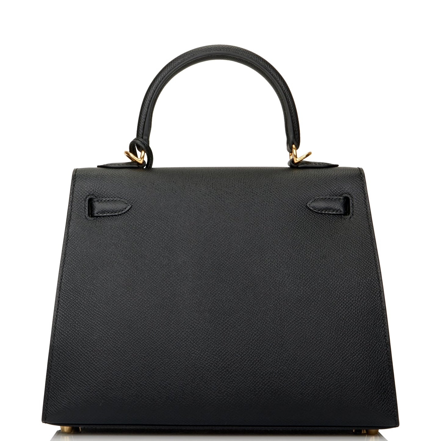 Hermes Kelly 25 Sellier Black Epsom Gold Hardware