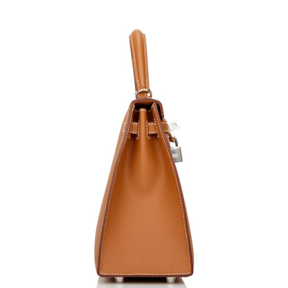 Hermes Kelly 25 Sellier Gold Epsom Palladium Hardware