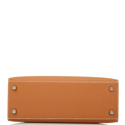 Hermes Kelly 25 Sellier Gold Epsom Palladium Hardware