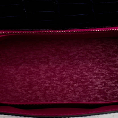 Hermes Kelly 25 Sellier Bleu Marine Verso Shiny Alligator Palladium Hardware