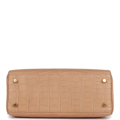 Hermes Kelly 25 Retourne Chai Matte Alligator Gold Hardware