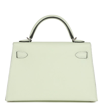 Hermes Kelly 20 Sellier Vert Fizz Epsom Palladium Hardware