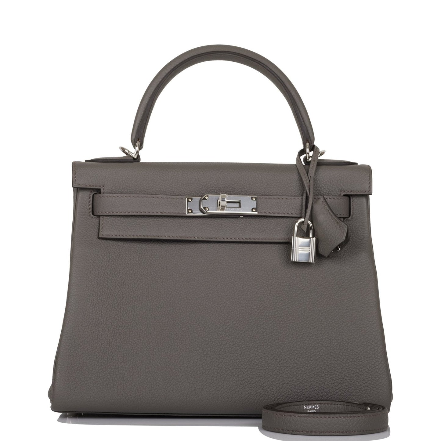 Hermes Kelly 28 Retourne Etain Togo Palladium Hardware