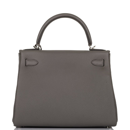 Hermes Kelly 28 Retourne Etain Togo Palladium Hardware