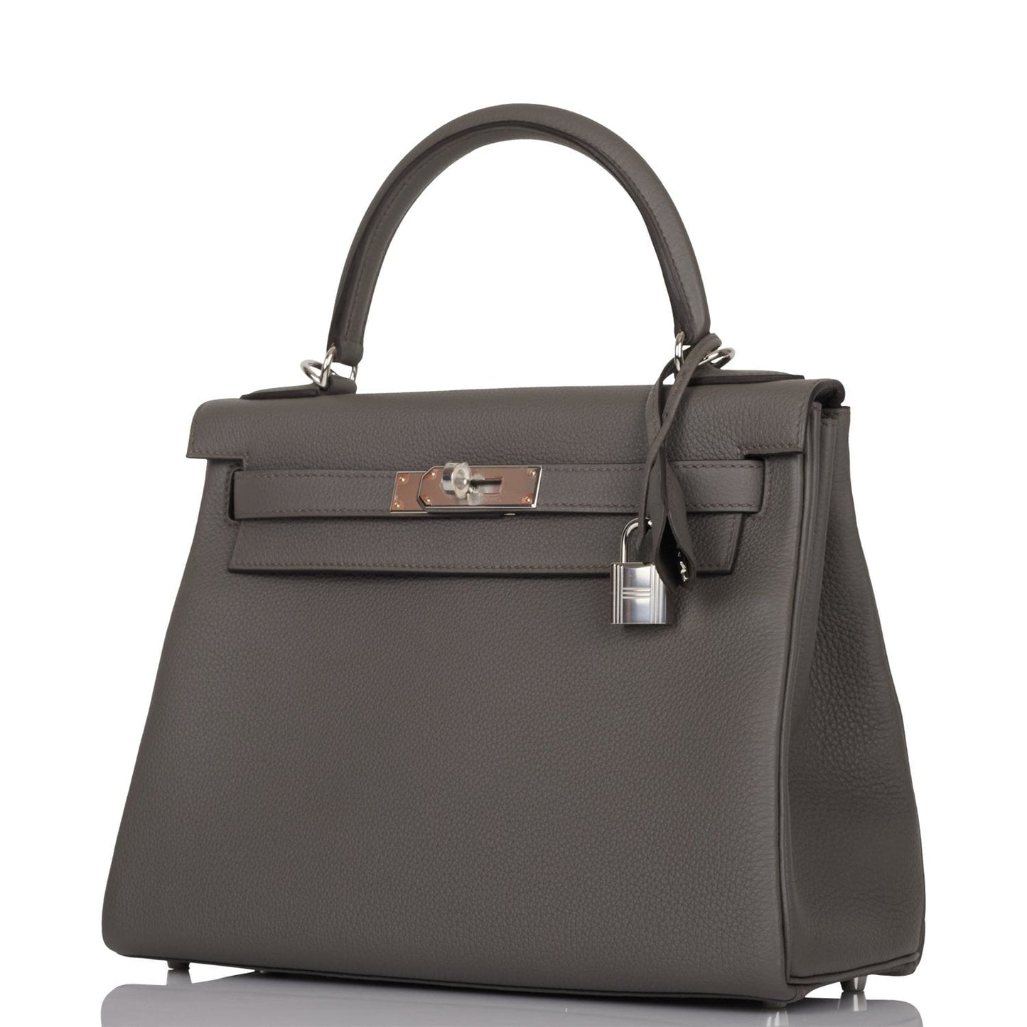 Hermes Kelly 28 Retourne Etain Togo Palladium Hardware