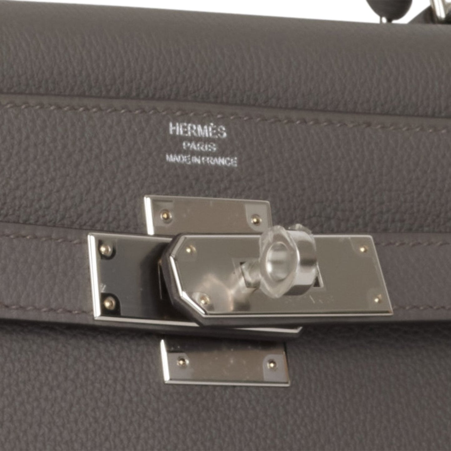 Hermes Kelly 28 Retourne Etain Togo Palladium Hardware