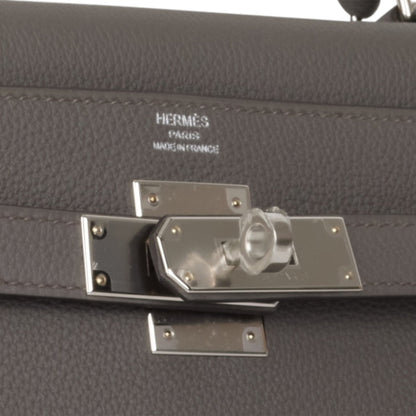 Hermes Kelly 28 Retourne Etain Togo Palladium Hardware