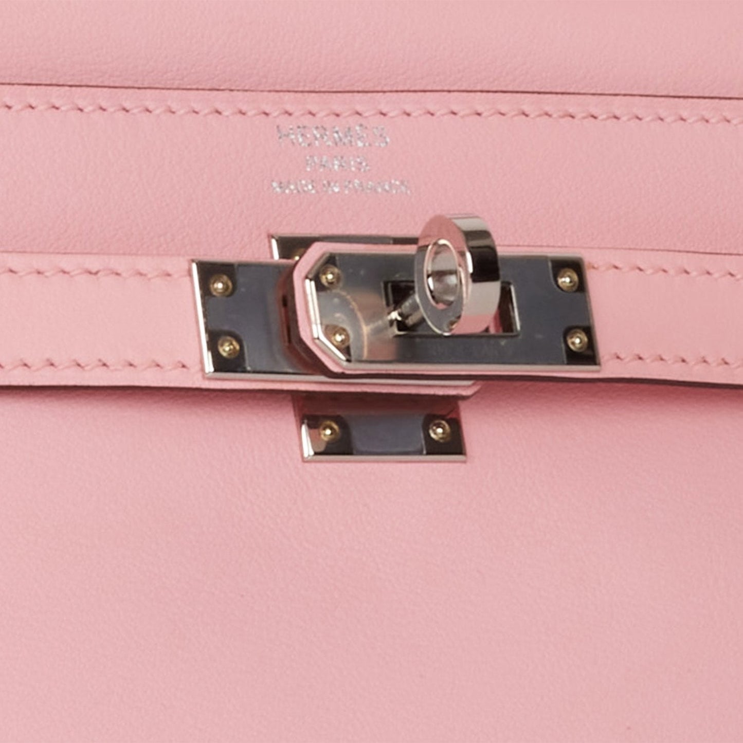 Hermes Kelly 25 Retourne Rose Sakura Swift Palladium Hardware