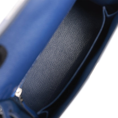 Hermes Kelly 25 Sellier Bleu Saphir Epsom Palladium Hardware