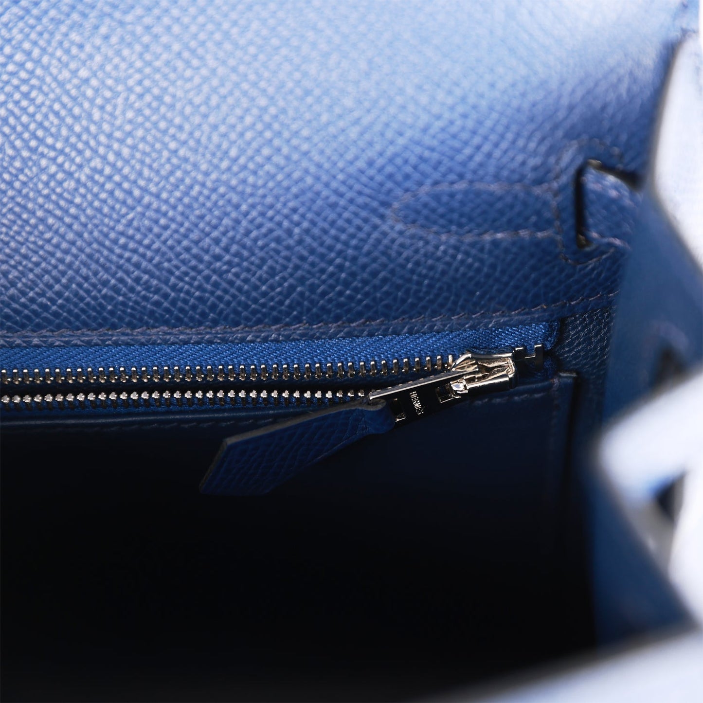 Hermes Kelly 25 Sellier Bleu Saphir Epsom Palladium Hardware