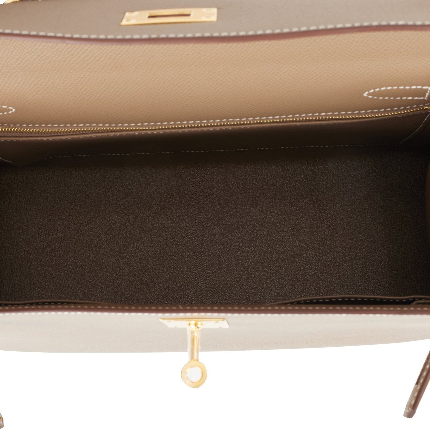 Hermes Kelly 28 Sellier Etoupe Epsom Gold Hardware