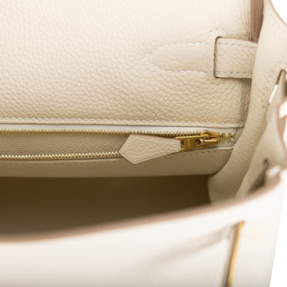 Hermes Kelly 28 Retourne Craie Togo Gold Hardware