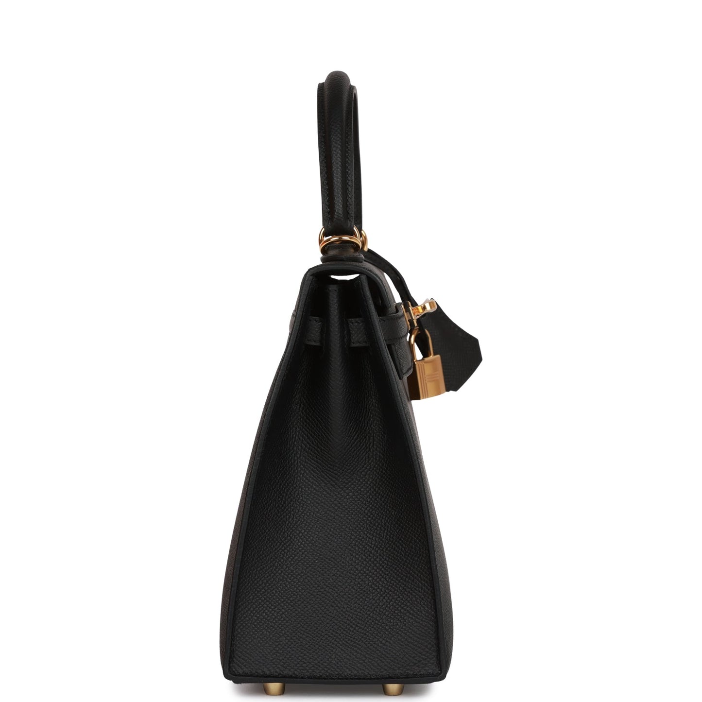Hermes Kelly 25 Sellier Black Epsom Gold Hardware