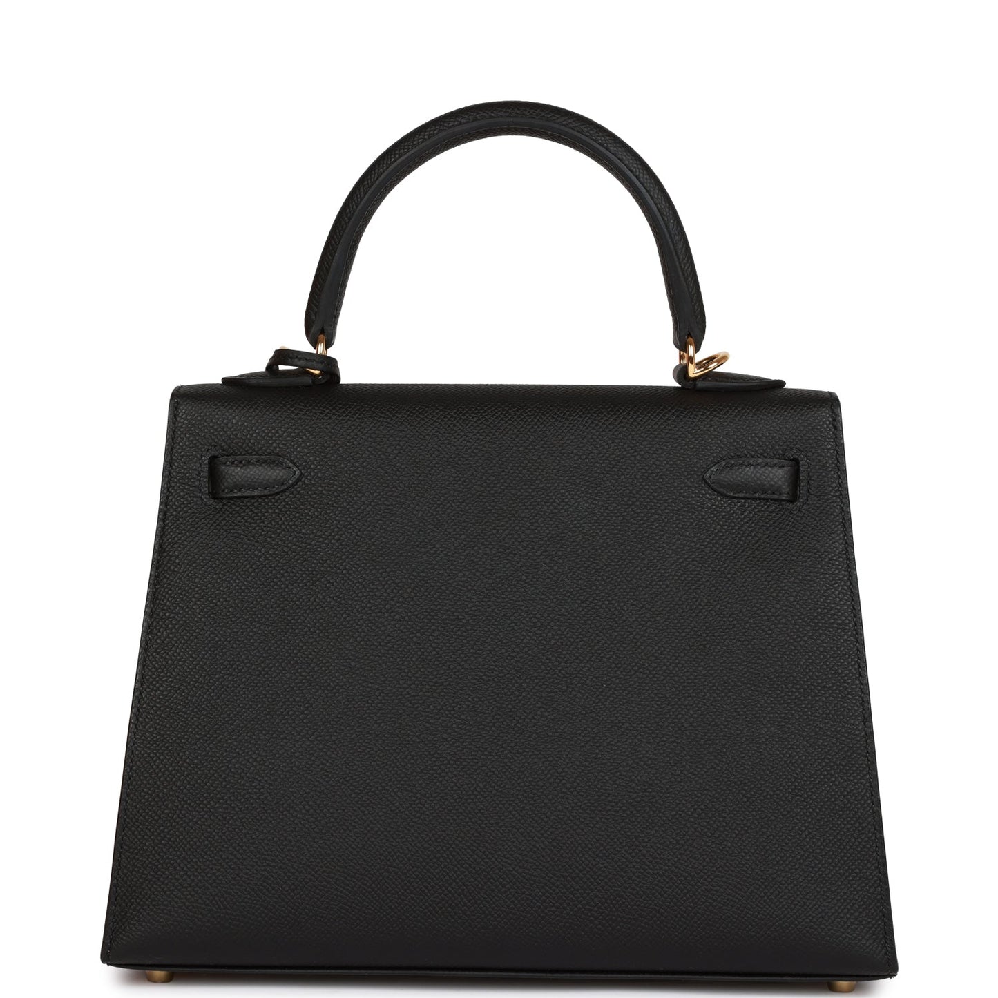 Hermes Kelly 25 Sellier Black Epsom Gold Hardware