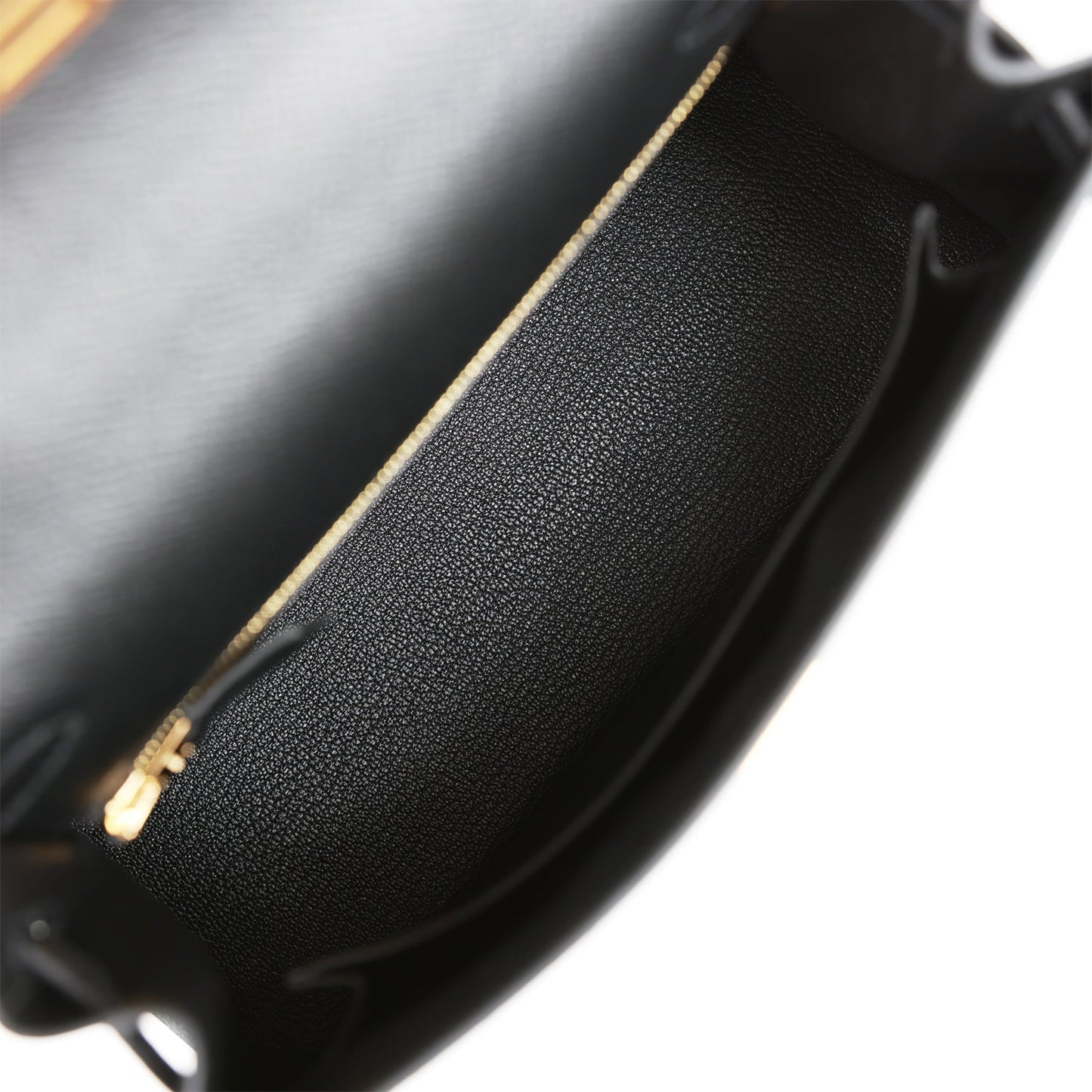Hermes Kelly 25 Sellier Black Epsom Gold Hardware