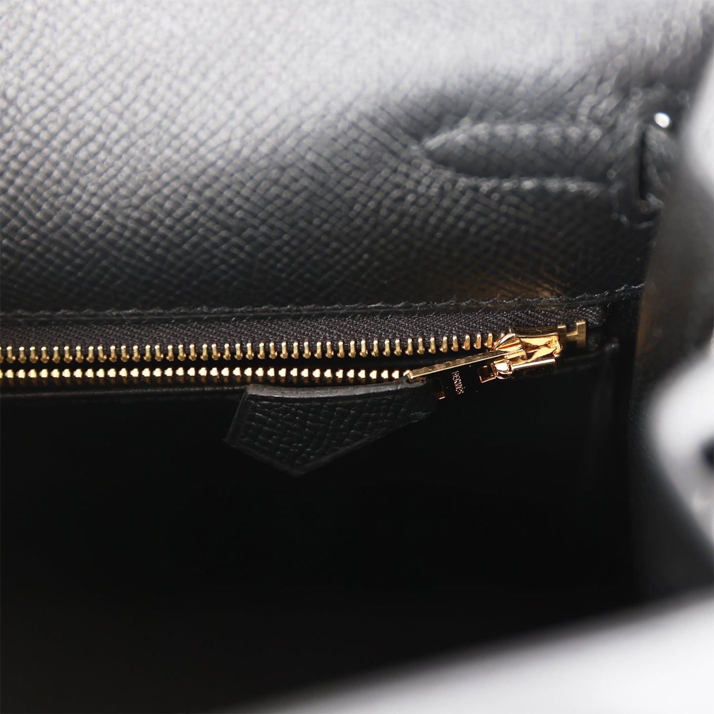 Hermes Kelly 25 Sellier Black Epsom Gold Hardware