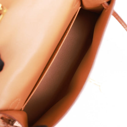 Hermes Kelly 20cm Sellier Gold Matte Alligator Gold Hardware