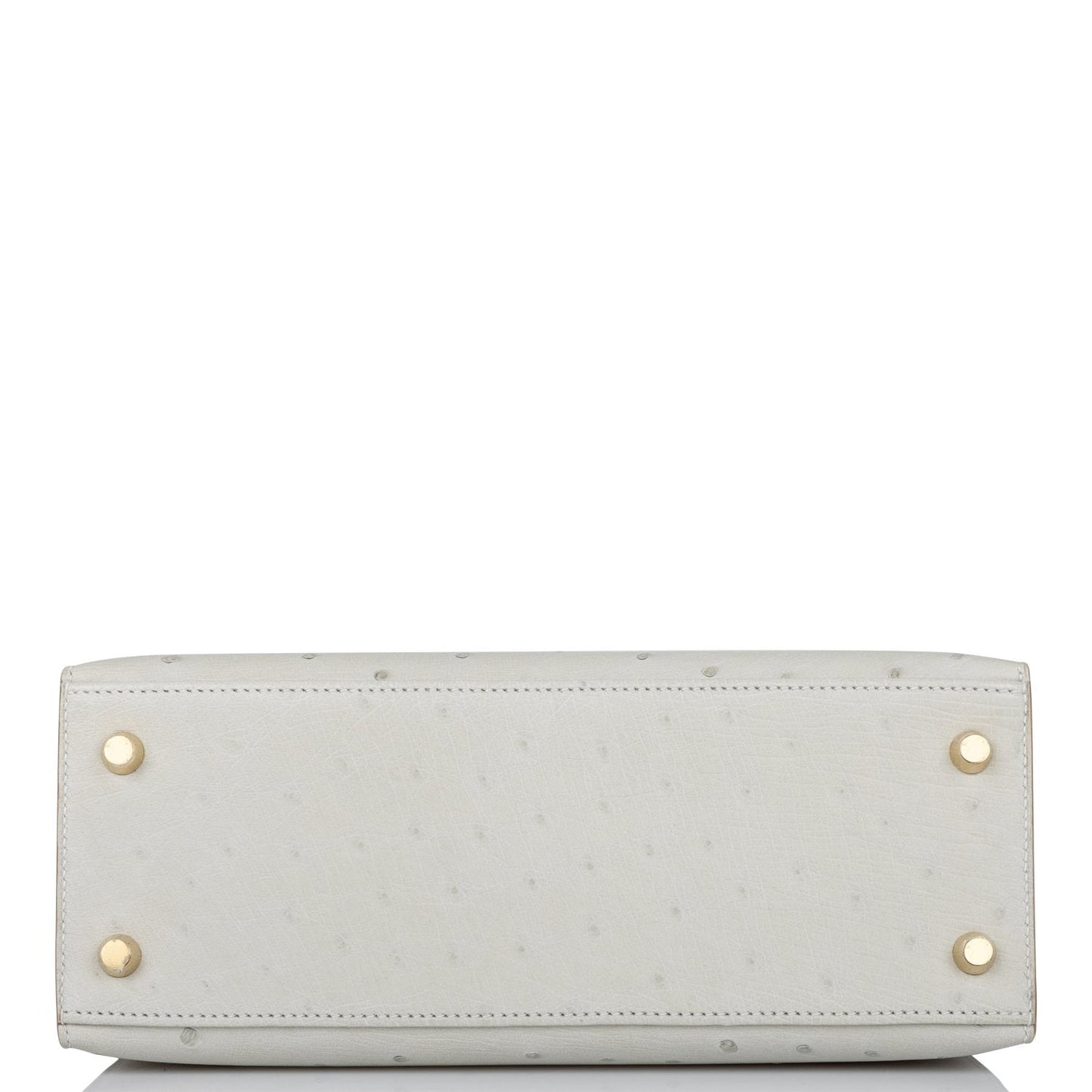 Hermes Kelly 25 Sellier Gris Perle Ostrich Gold Hardware