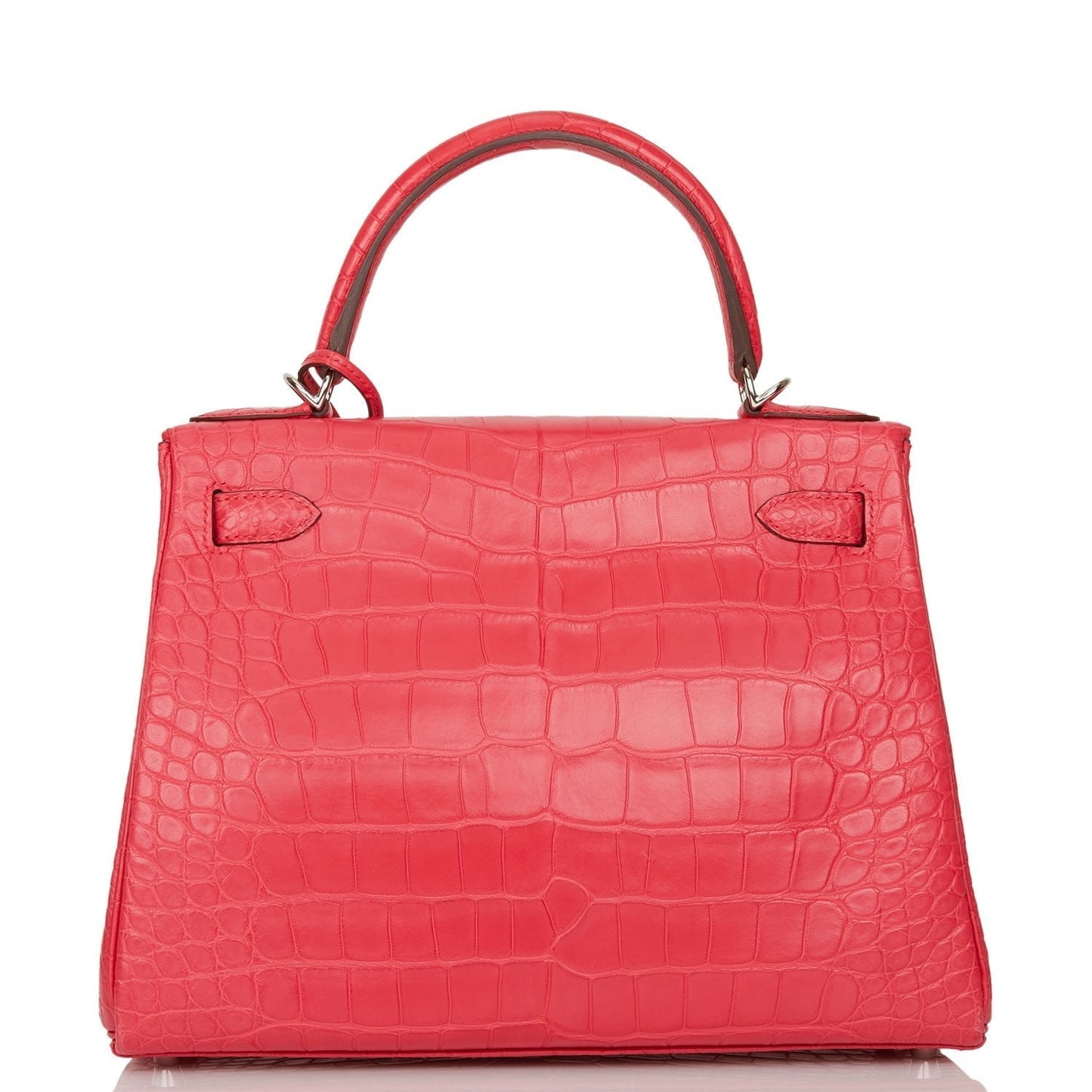 Hermes Kelly 28 Retourne Rose Extreme Matte Alligator Palladium Hardware
