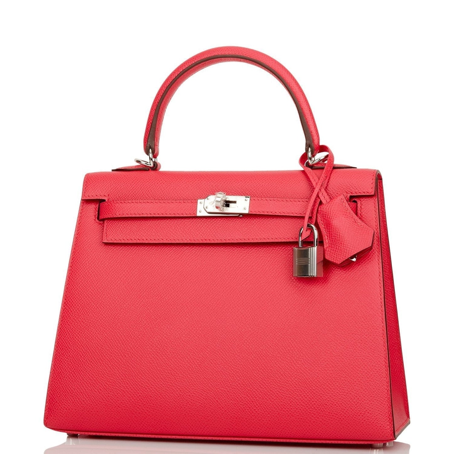 Hermes Kelly 25 Sellier Rose Extreme Epsom Palladium Hardware