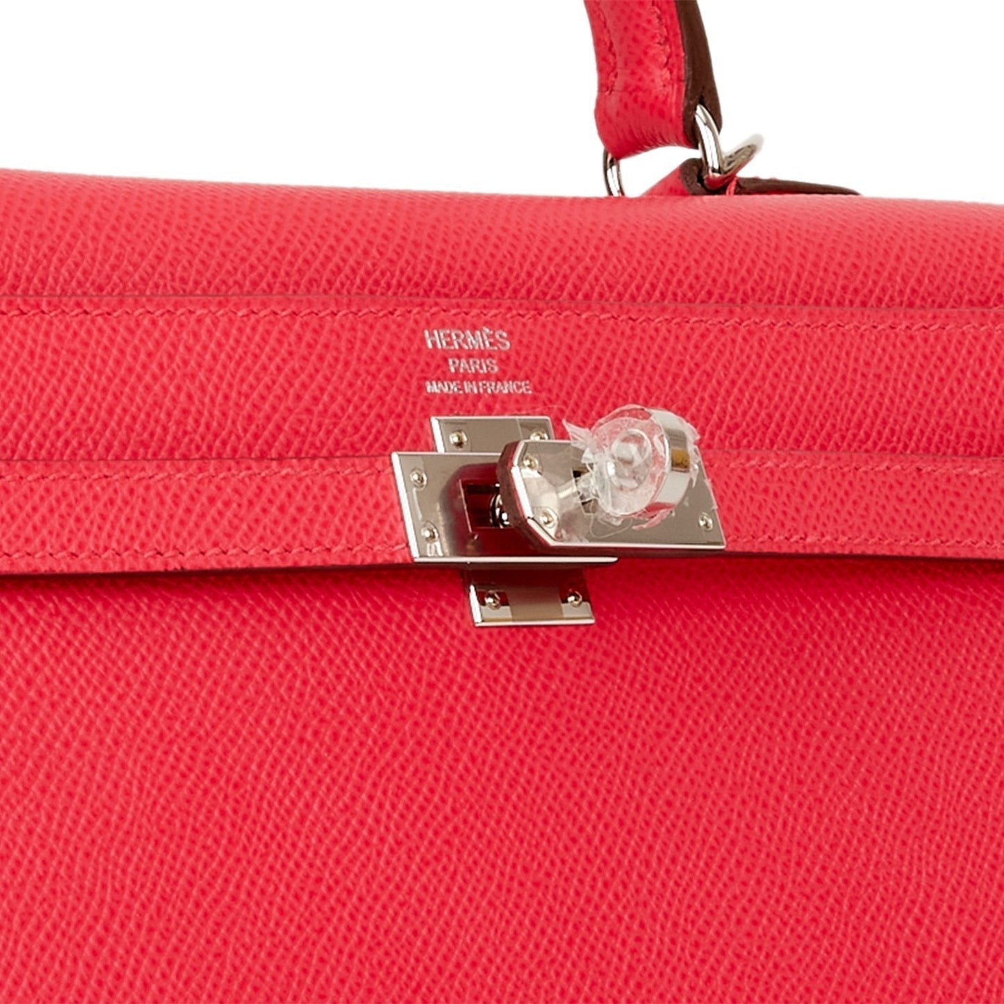 Hermes Kelly 25 Sellier Rose Extreme Epsom Palladium Hardware