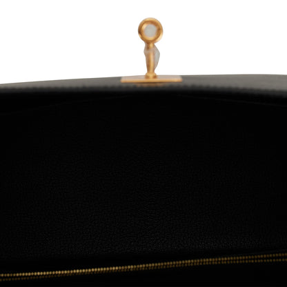 Hermes Kelly 28 Sellier Black Epsom Gold Hardware