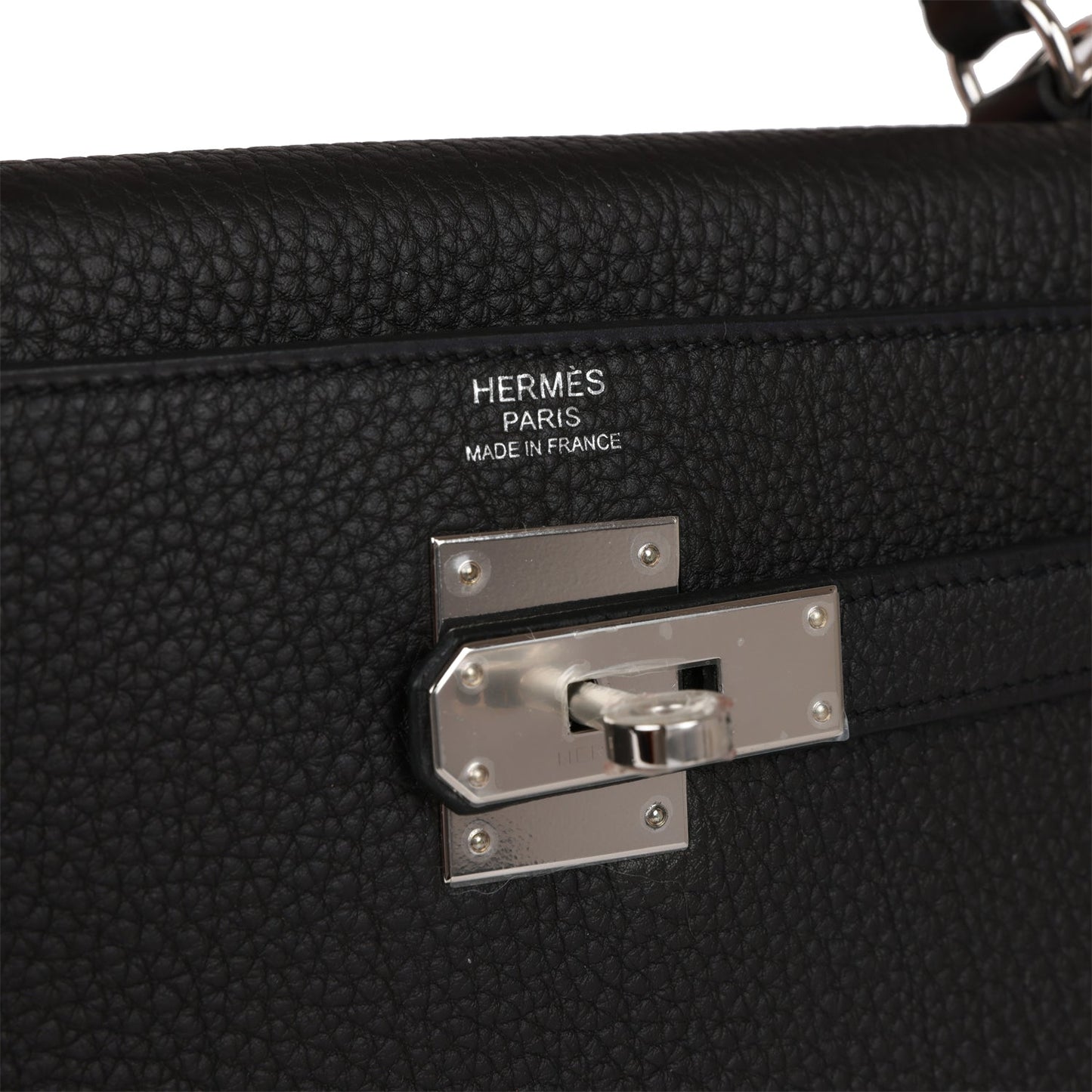 Hermes Kelly 32cm Retourne Black Togo Palladium Hardware