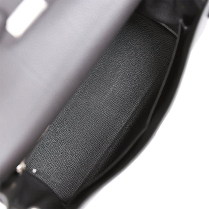 Hermes Kelly 32cm Retourne Black Togo Palladium Hardware