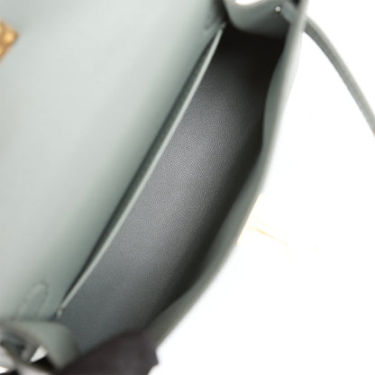 Hermes Kelly 20 Sellier Vert Amande Epsom Gold Hardware