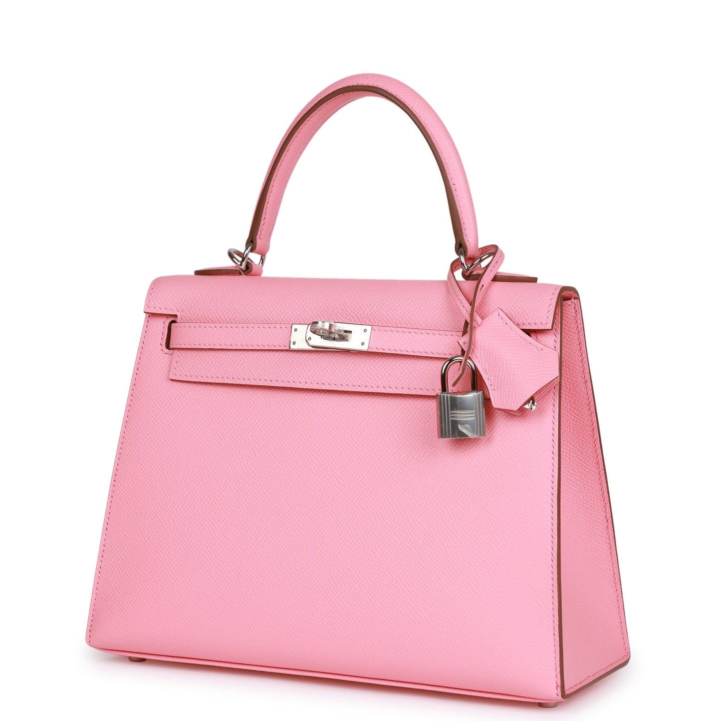 Hermes Kelly 25 Sellier Rose Confetti Epsom Palladium Hardware