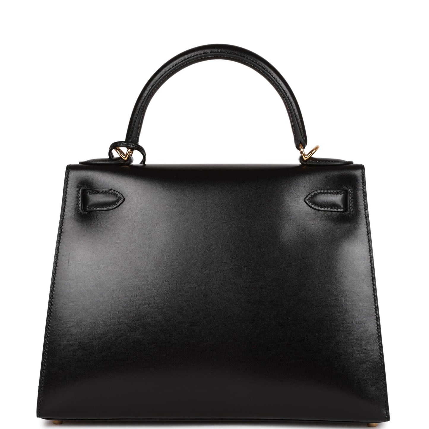 Hermes Kelly 28 Sellier Black Box Gold Hardware