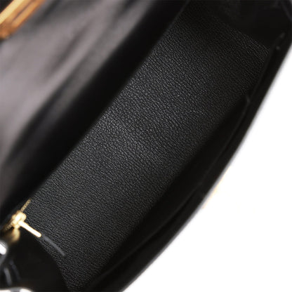 Hermes Kelly 28 Sellier Black Box Gold Hardware