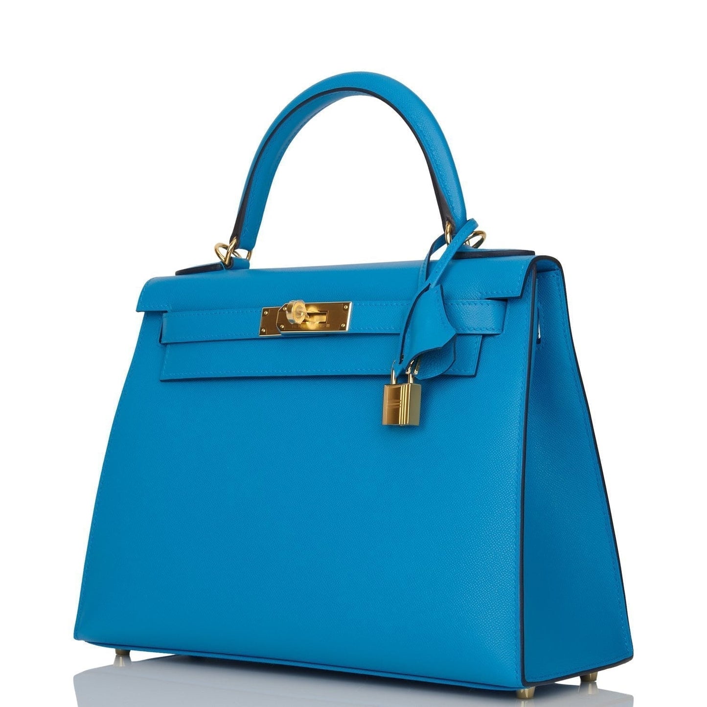 Hermes Kelly 28 Sellier Bleu Frida Epsom Gold Hardware