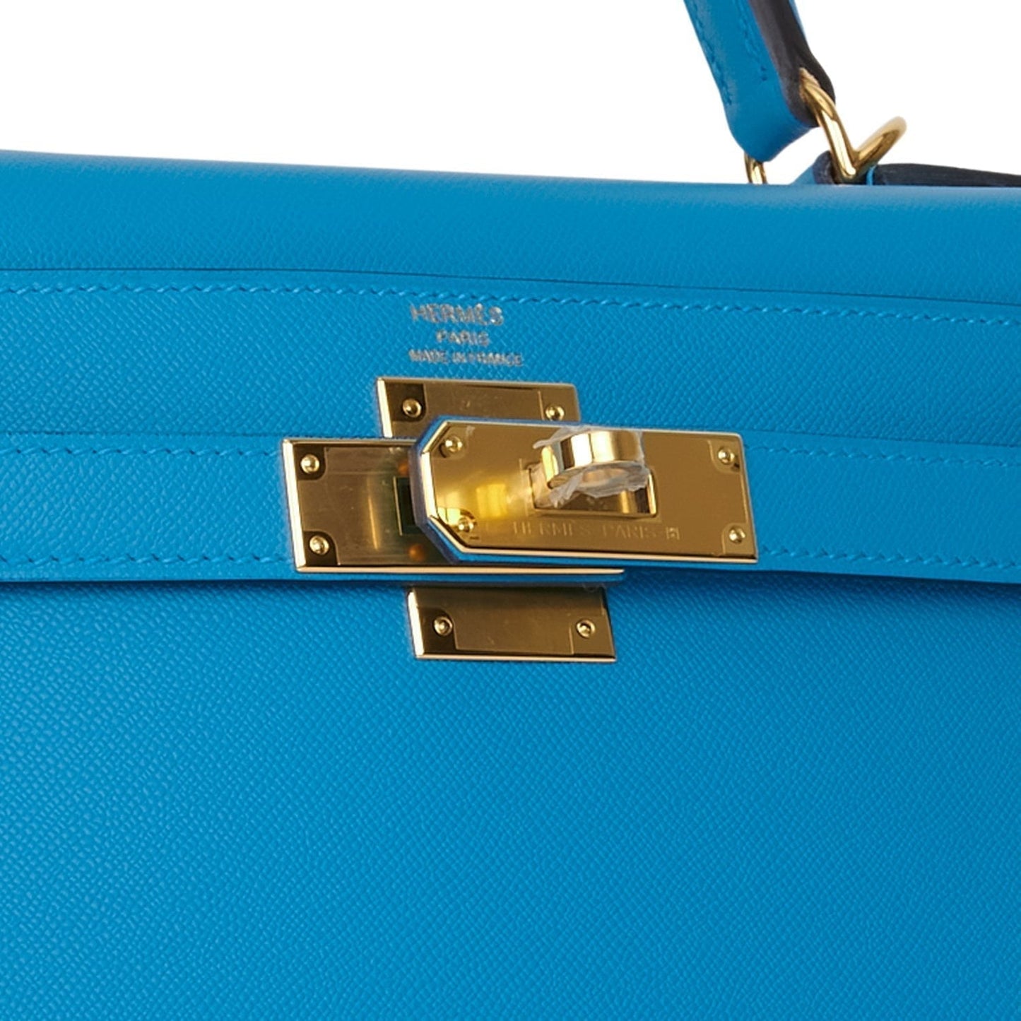 Hermes Kelly 28 Sellier Bleu Frida Epsom Gold Hardware