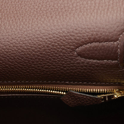 Hermes Kelly 28 Retourne Chocolate Togo Gold Hardware