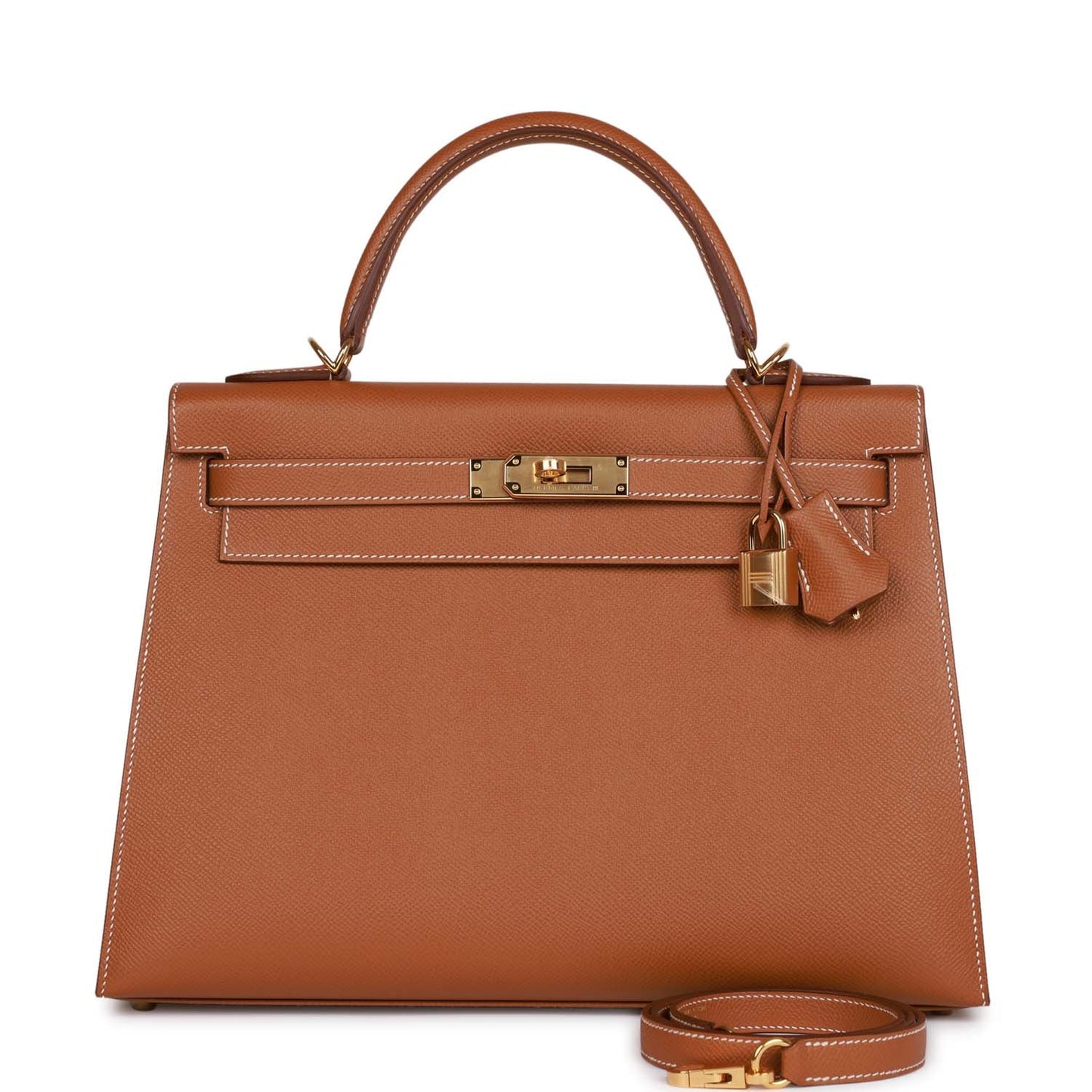 Hermes Kelly 32 Sellier Gold Epsom Gold Hardware