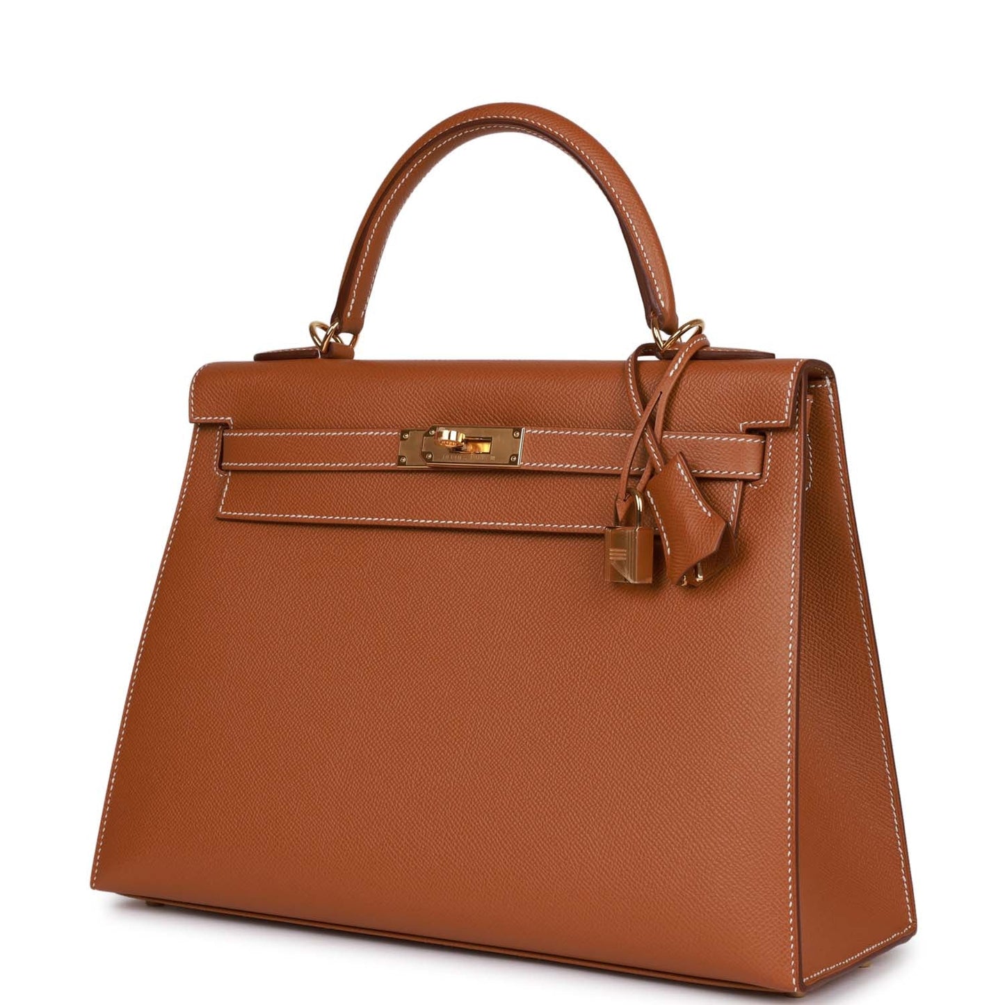 Hermes Kelly 32 Sellier Gold Epsom Gold Hardware