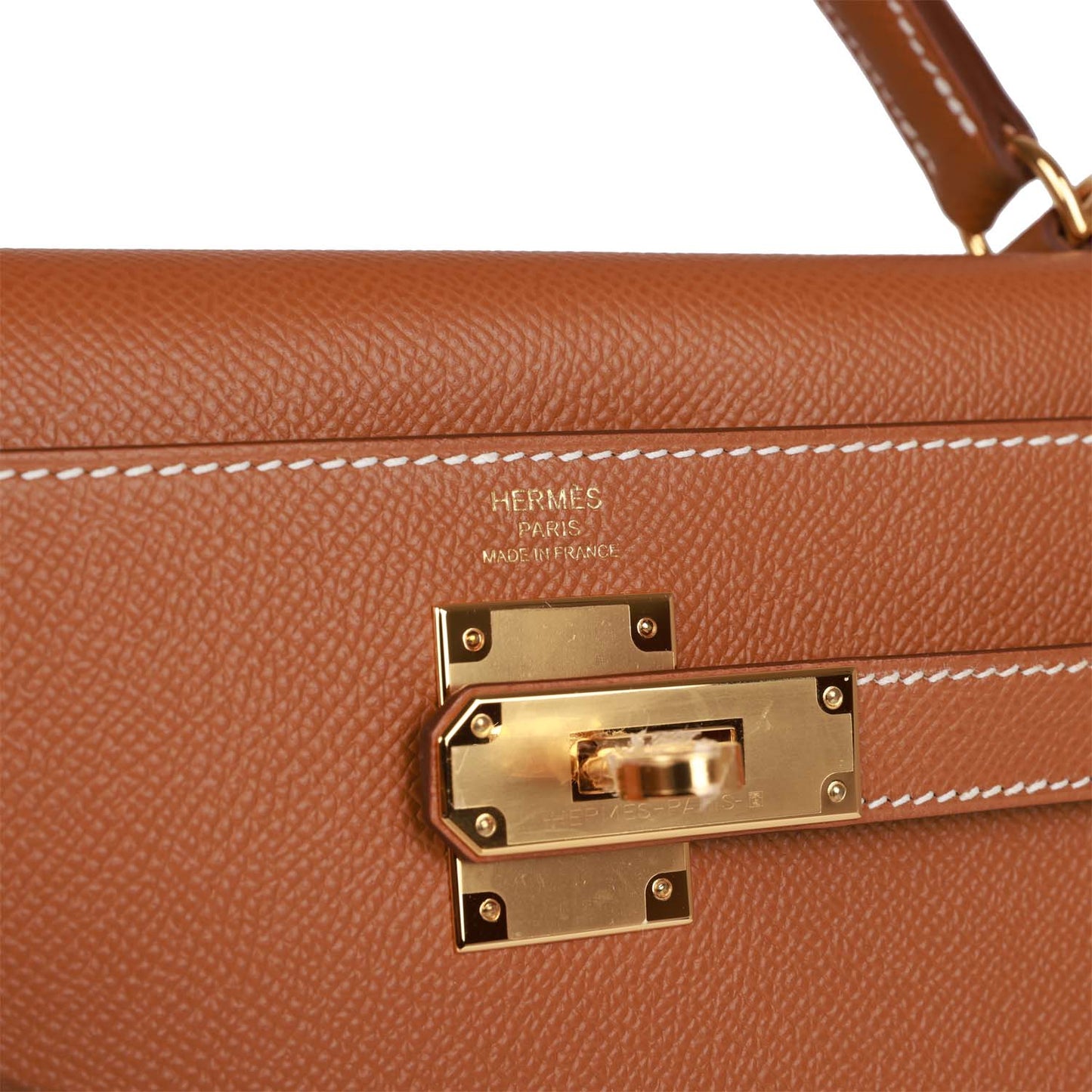 Hermes Kelly 32 Sellier Gold Epsom Gold Hardware