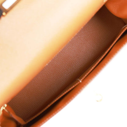 Hermes Kelly 32 Sellier Gold Epsom Gold Hardware