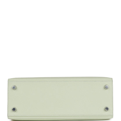 Hermes Kelly 25 Sellier Vert Fizz Epsom Palladium Hardware