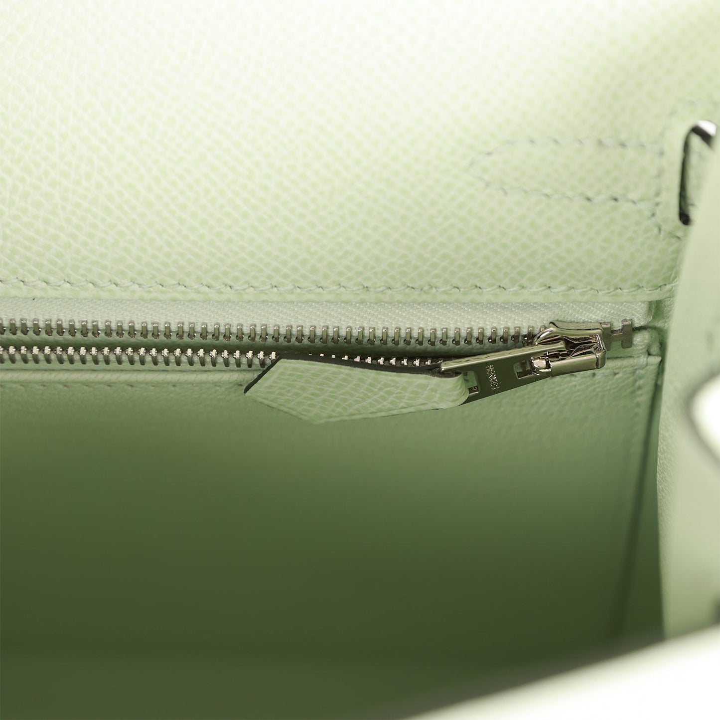 Hermes Kelly 25 Sellier Vert Fizz Epsom Palladium Hardware