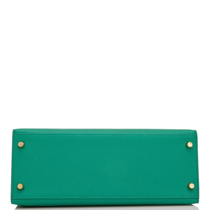 Hermes Kelly 28 Sellier Vert Jade Epsom Gold Hardware