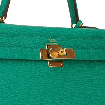 Hermes Kelly 28 Sellier Vert Jade Epsom Gold Hardware