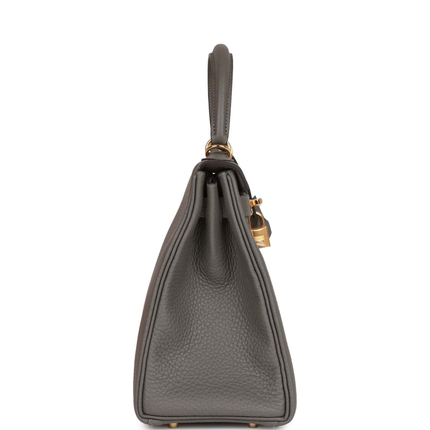 Hermes Kelly 28 Retourne Gris Meyer Clemence Gold Hardware