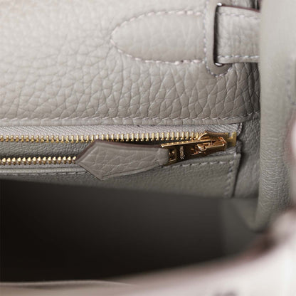 Hermes Kelly 28 Retourne Gris Meyer Clemence Gold Hardware